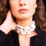 Twin Baroque Pearl Choker (White)