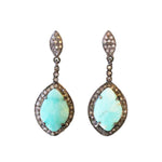 Turquoise Drop Post Earrings