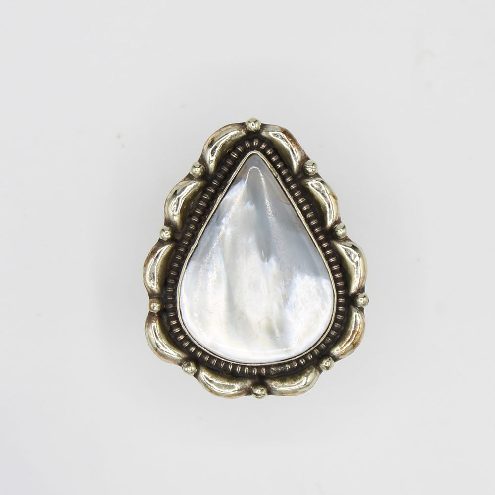 Vintage Tibetan Mother of Pearl Ring