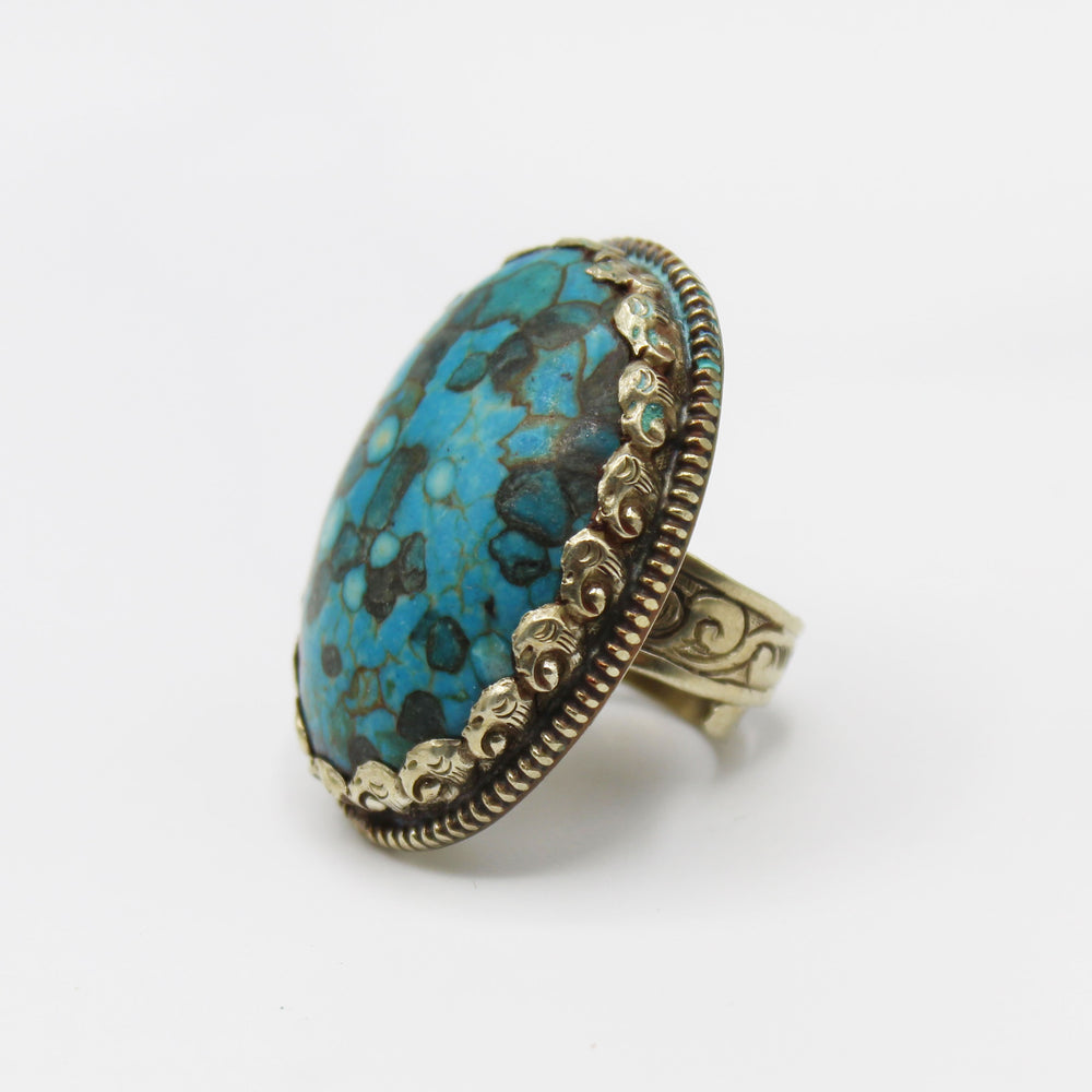 Vintage Tibetan Turquoise Ring
