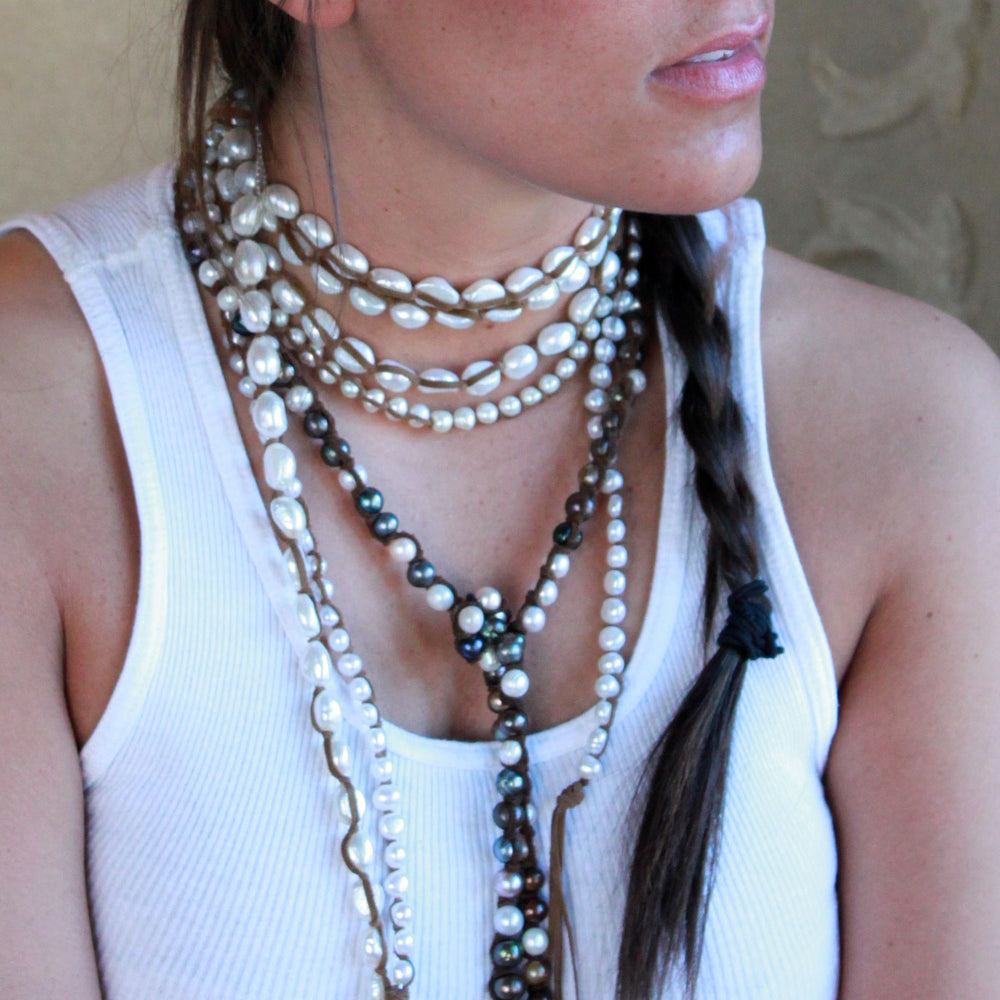 Classic Boho White Long (Small Pearls)